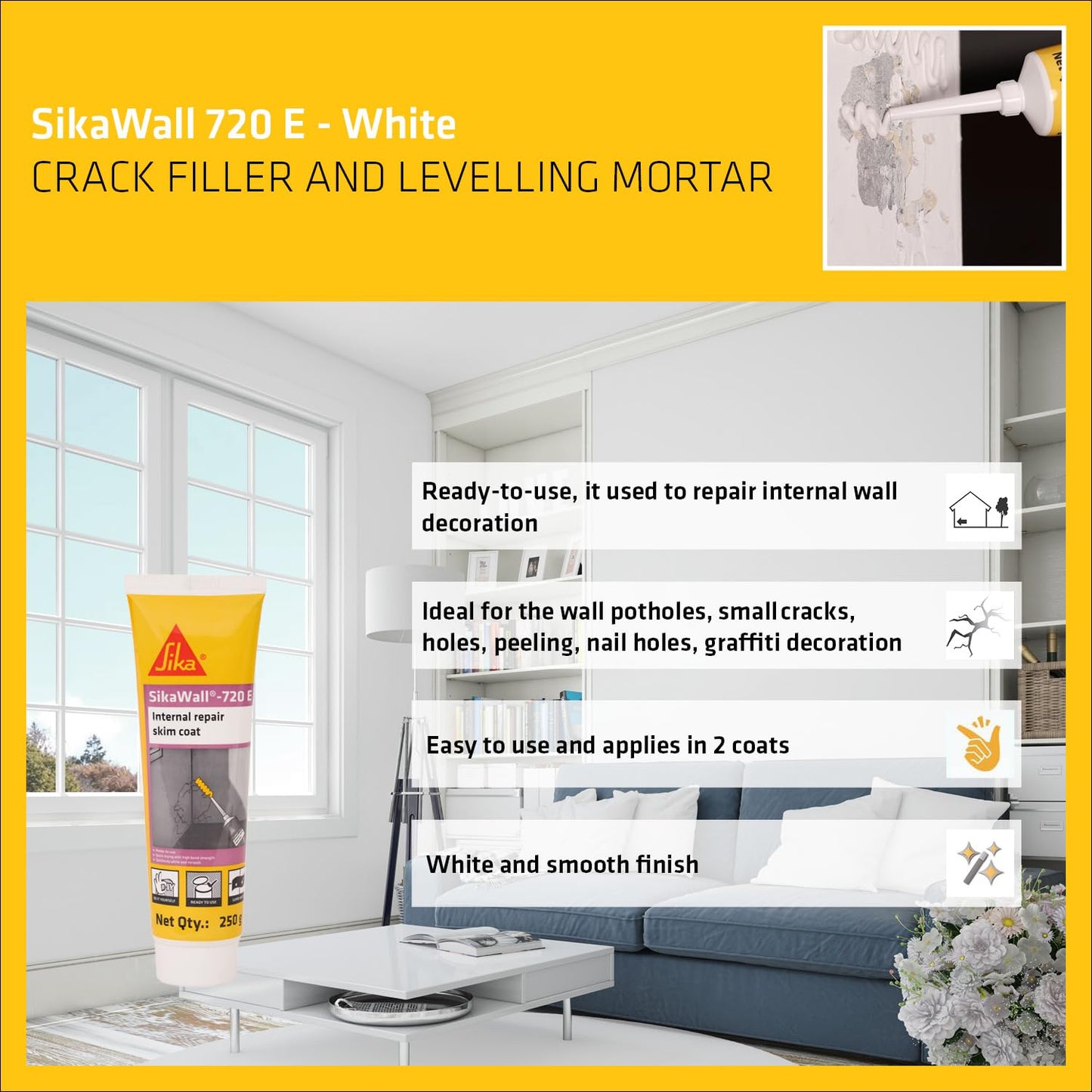 Sikawall 720 E Wall Crack Repair Paste