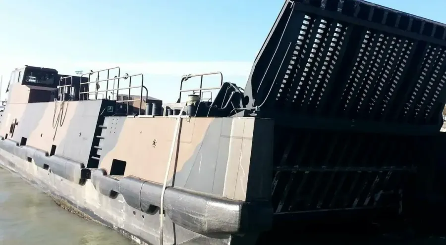 A Modern Marvel The 100' Custom Self-Propelled Landing Barge